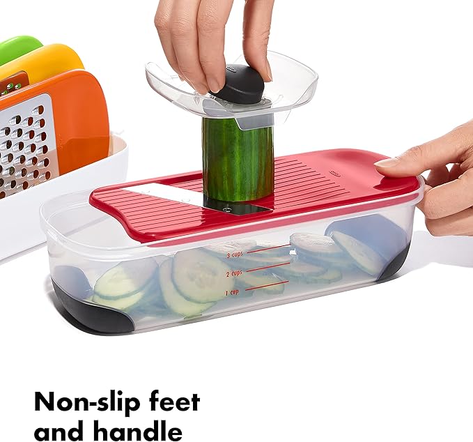 Multifunctional Vegetable Grater & Slicer with Container