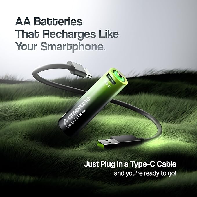 USB Type-C Rechargeable AA Battery