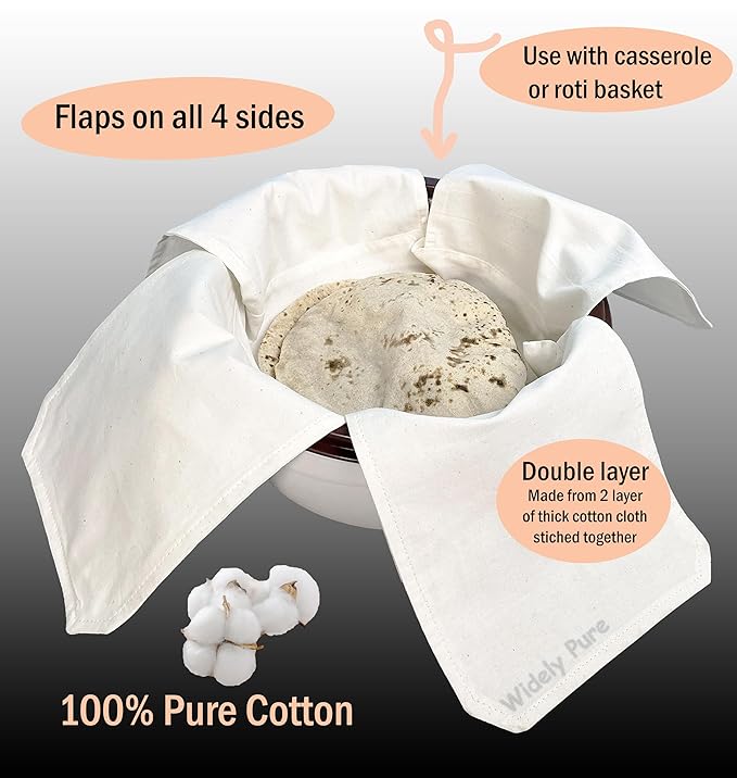 Cotton Double Layer Roti Cloth Wrap