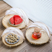 Hand-Woven Bamboo Food Tent Basket