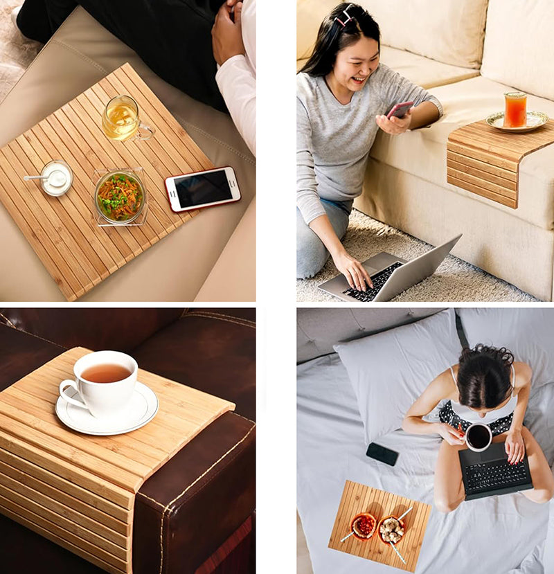 Non-Slip Couch Armrest Organizer & Multipurpose Table Mat
