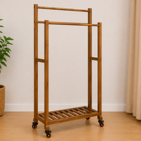 MultiCloth Double Hanging Wooden Stand