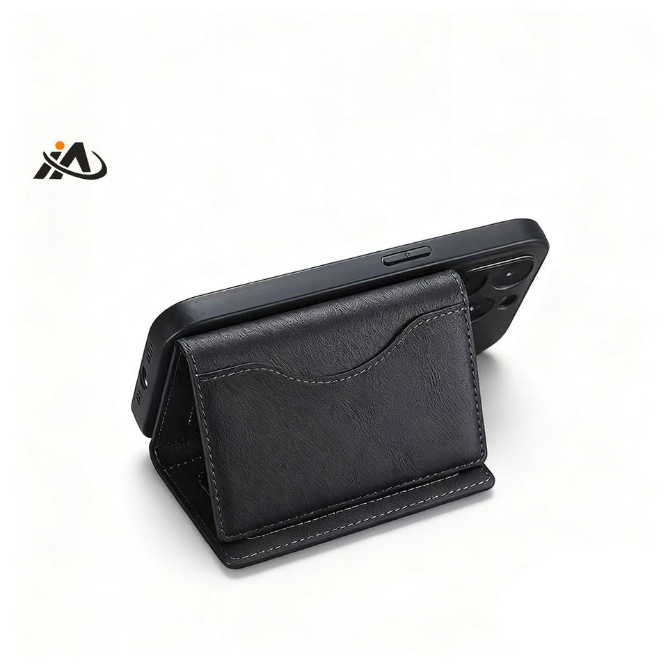 PU Leather Card Holder Wallet with Mobile Stand