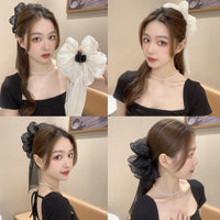 Sweet Style Mesh Bow Ponytail Clip