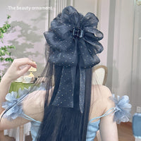 Sweet Style Mesh Bow Ponytail Clip
