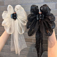 Sweet Style Mesh Bow Ponytail Clip