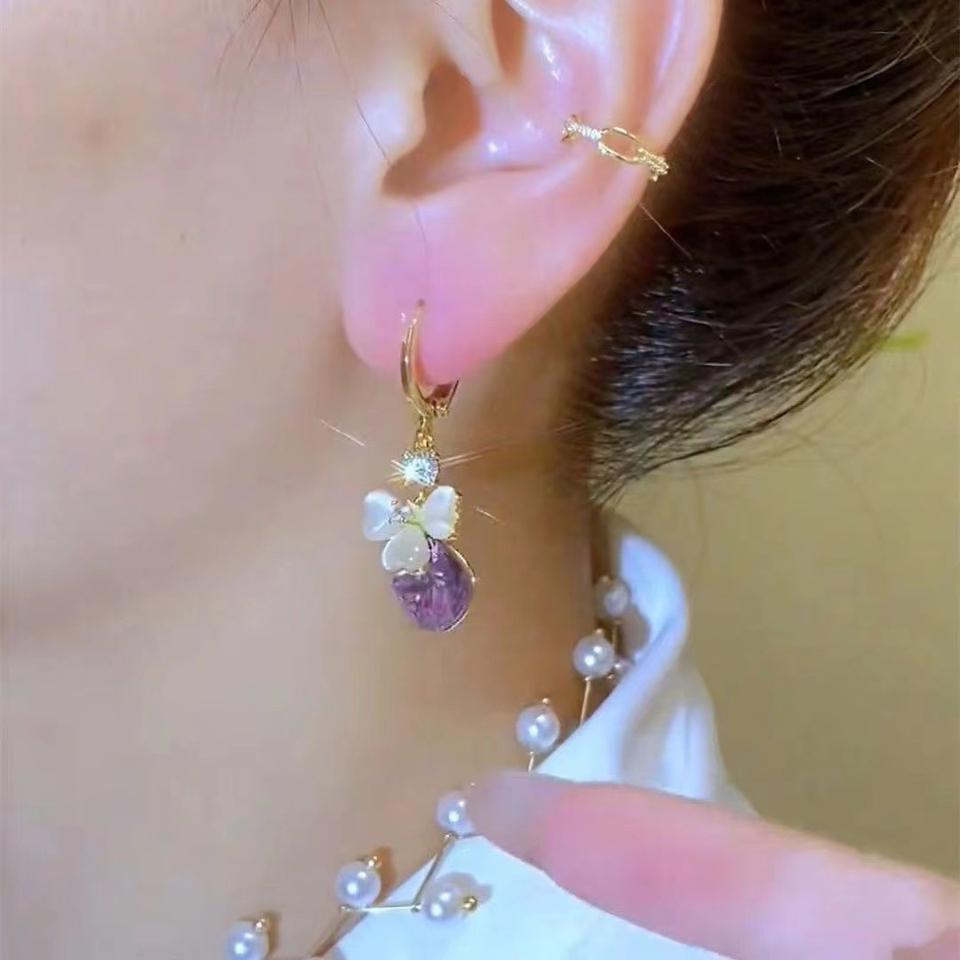 Floral Glow Drop Earrings