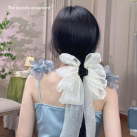 Sweet Style Mesh Bow Ponytail Clip