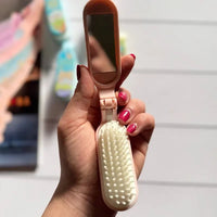 Foldable Mirrors  Designed Hair Brushes