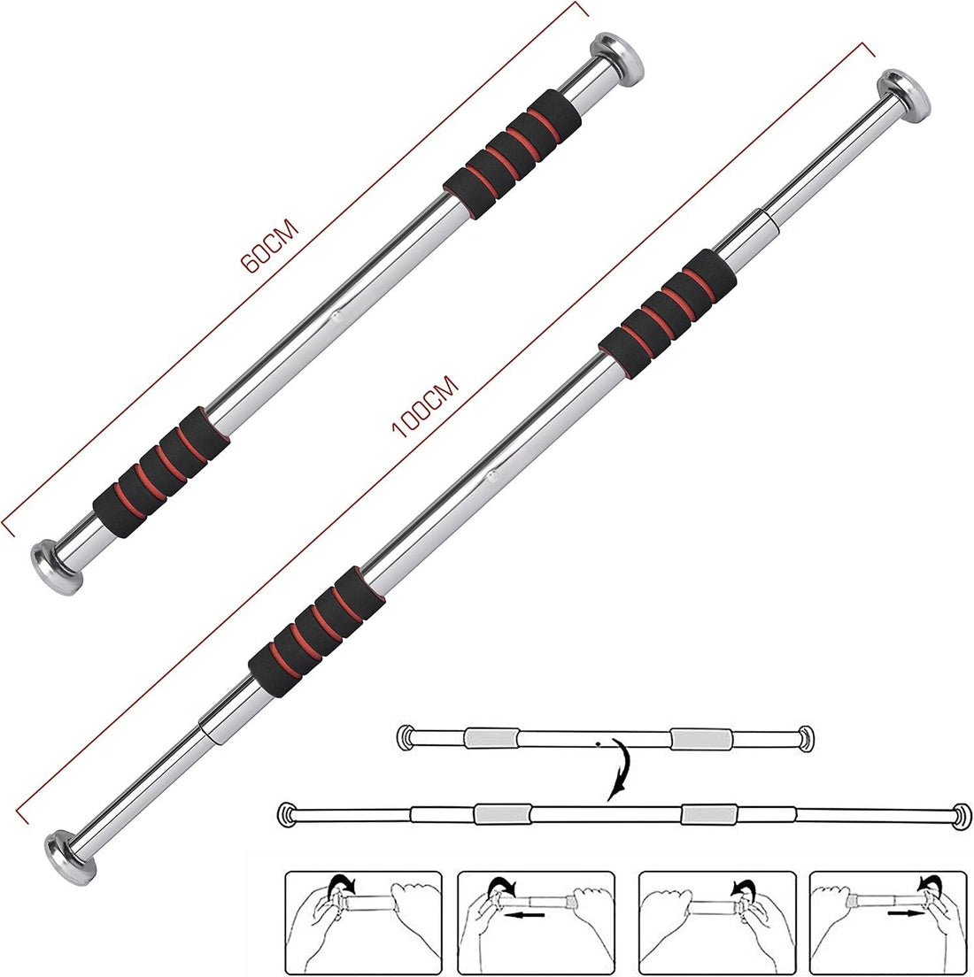 💪 Adjustable Doorway Pull-Up Bar