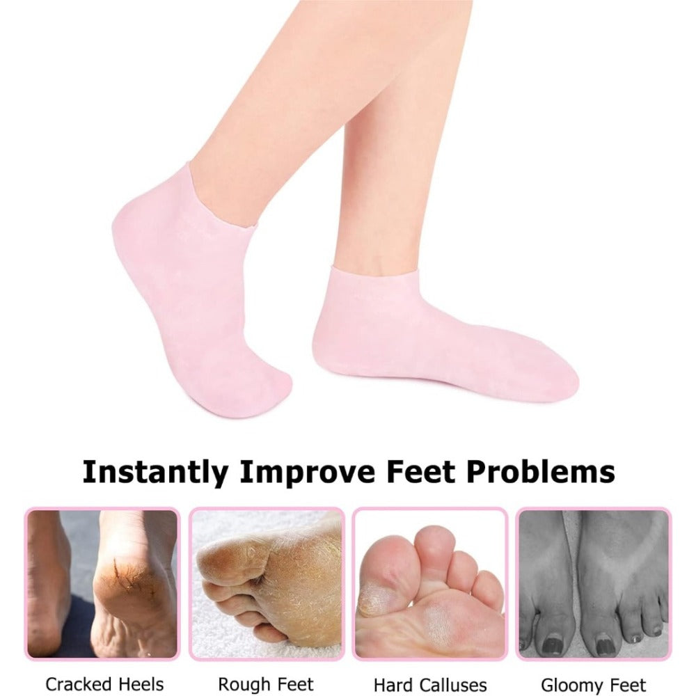 1 Pair Silicone Socks for Dry Cracked Feet