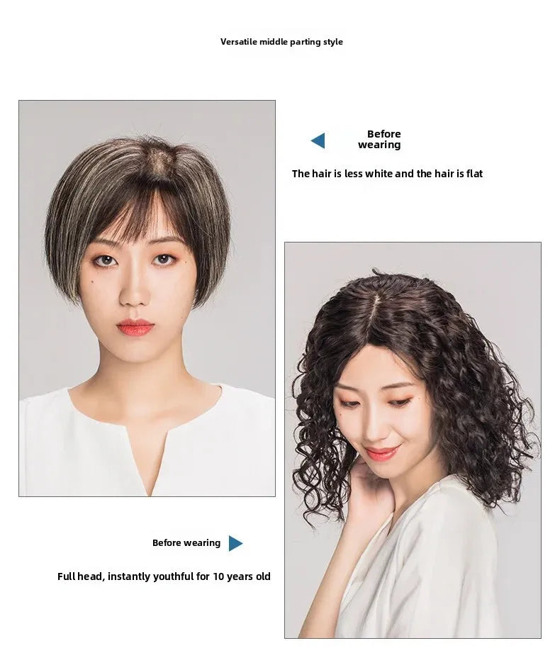 Curly Massive Smooth Hair Extension On Top