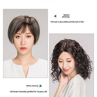 Curly Massive Smooth Hair Extension On Top