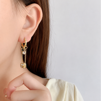 Crystal Dangling Bloom Earrings