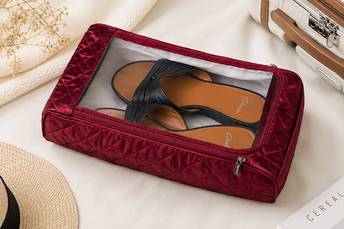 Travel Crimson Shoe Bag