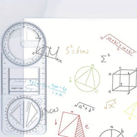 Multifunctional Geometric Plastic Ruler