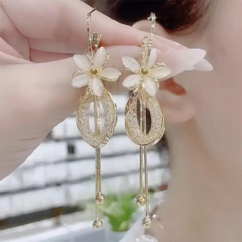 Tassel Flower Earrings for Women