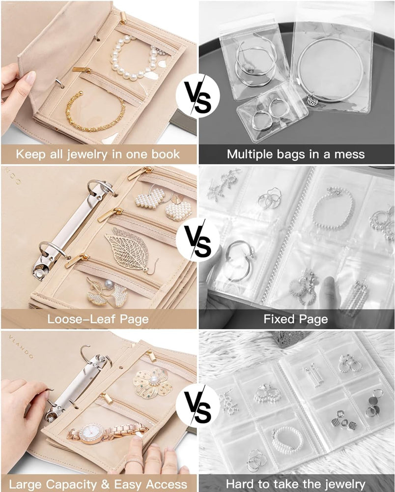 Luxury Portable Jewelry Storage Book