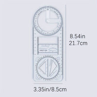 Multifunctional Geometric Plastic Ruler