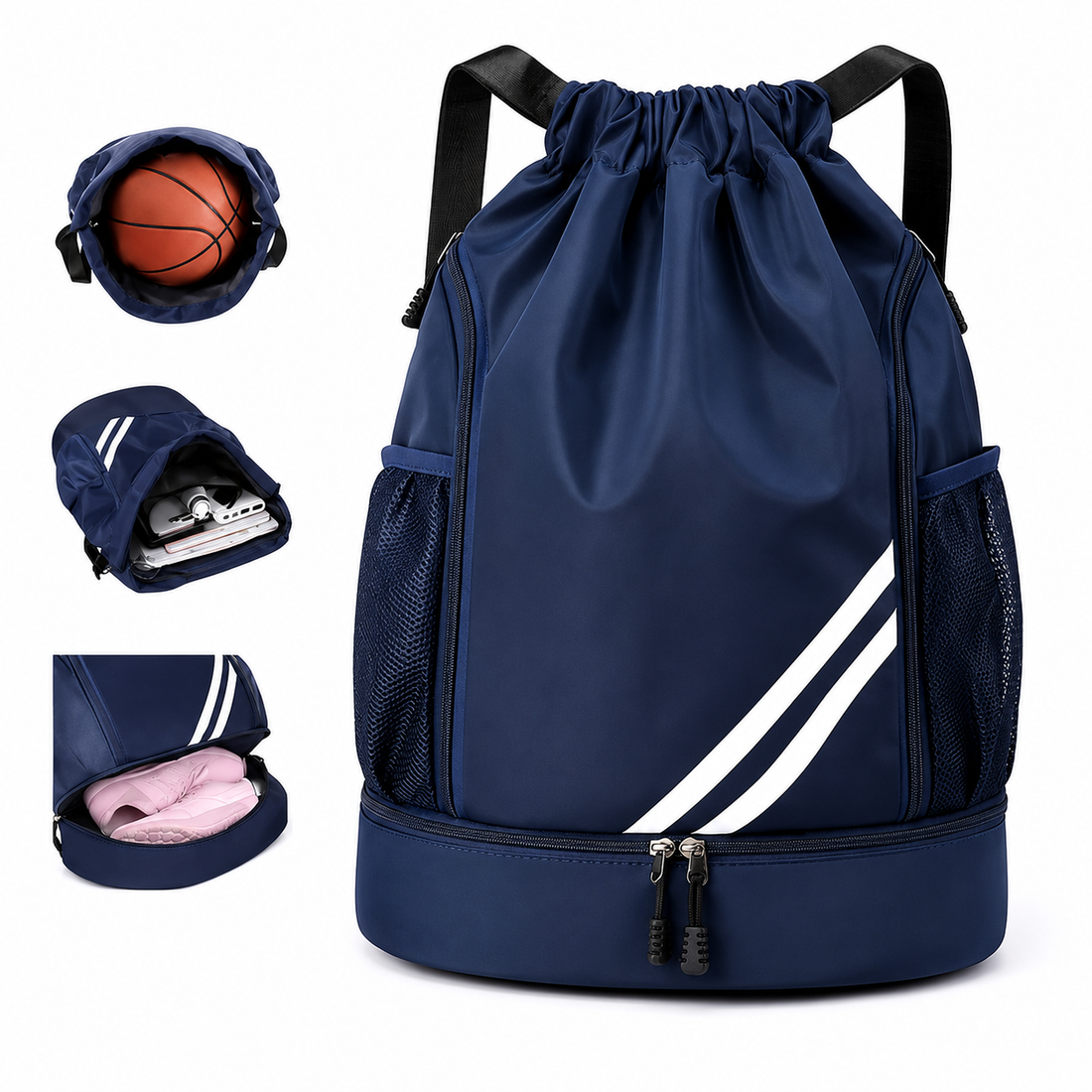 Stylish Zipper Drawstring Bag
