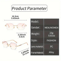 Luxury Rimless Diamond Cut Eyeglasses