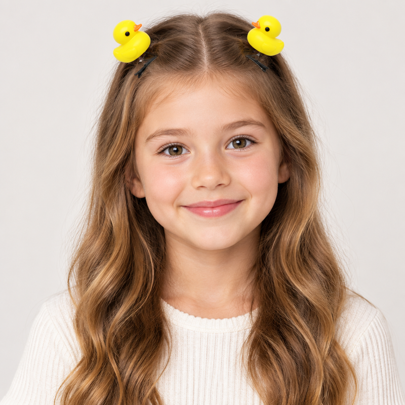 premium Yellow Duck Spring Hair Clips