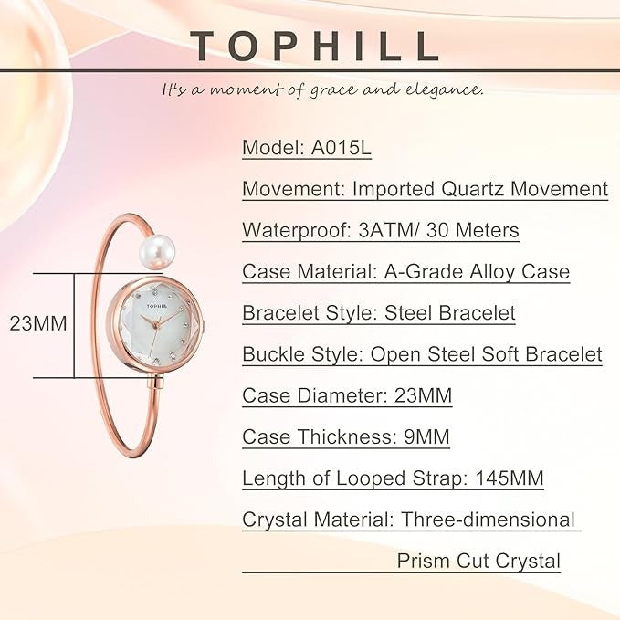 Elegant Bangle Style Watch