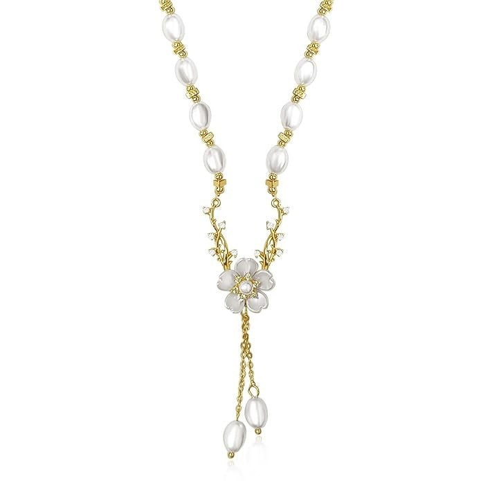 Pearl Flower Pendant Necklace