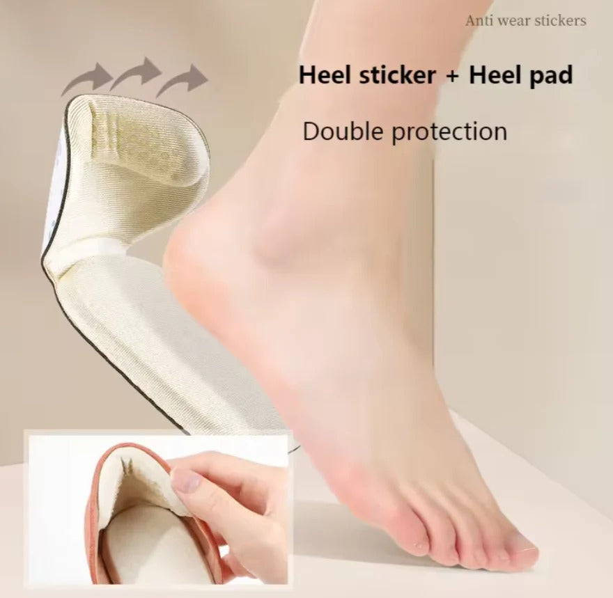 Reusable T-Shaped Sponge Heel Grips for Women Shoes