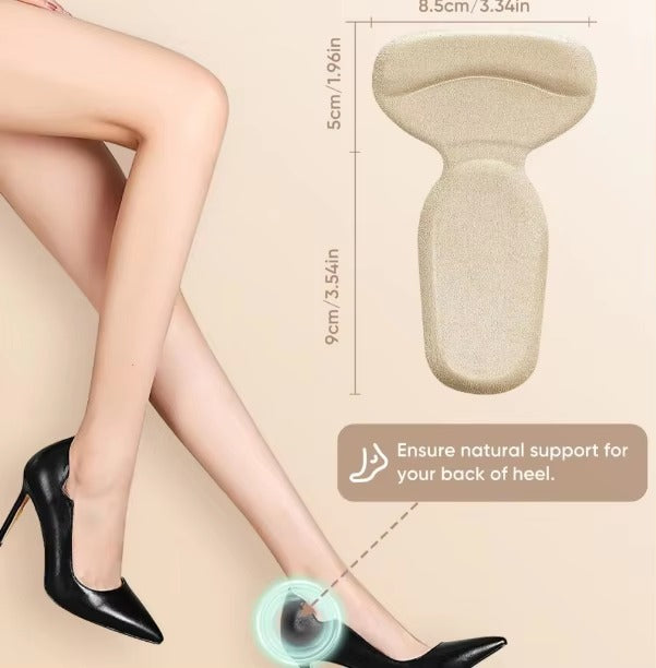Reusable T-Shaped Sponge Heel Grips for Women Shoes