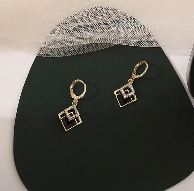 Royal Noir Crystal Earrings