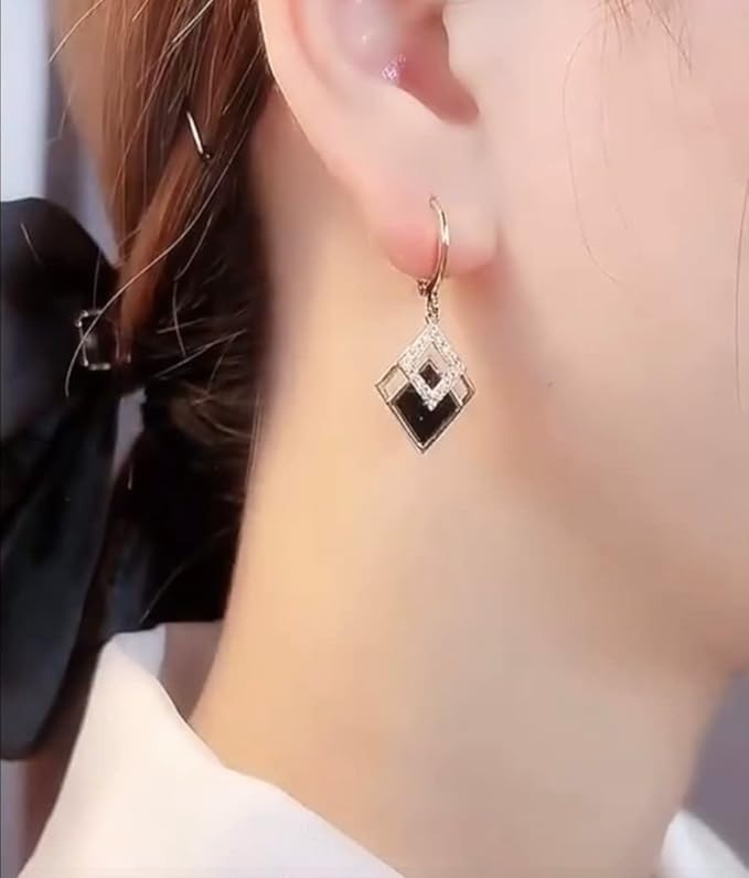 Royal Noir Crystal Earrings