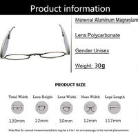 stainless steel Mini Folding Pocket Reading Glasses
