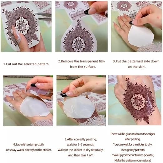 Mehndi Waterproof Sticker
