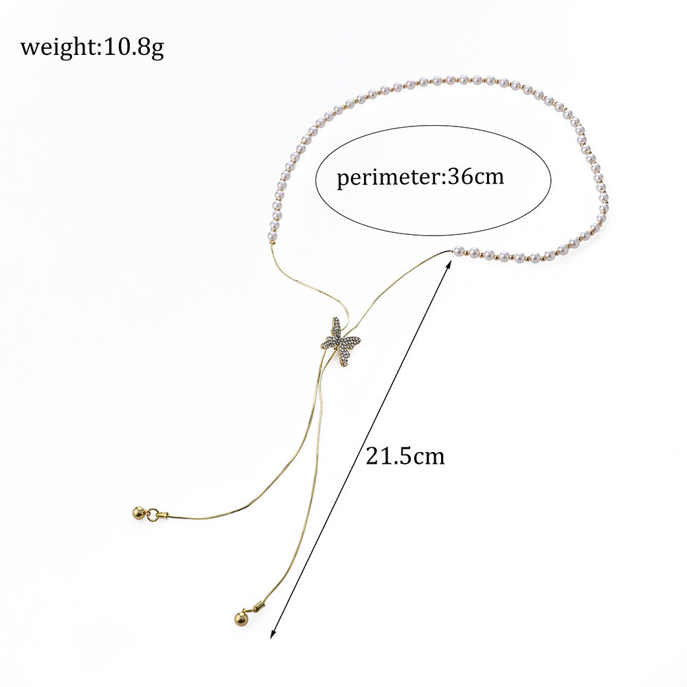 Luxury Butterfly Pearl Chain Necklace