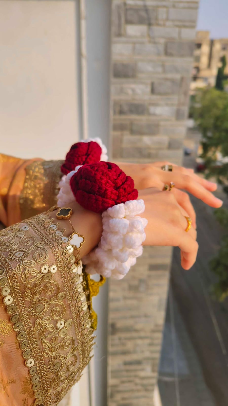 Crochet Rose Gajra